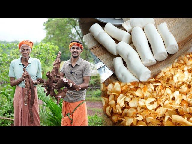 Teatime snack recipe | Crispy thin chips by using tapioca | ಮರಗೆಣಸಿನ ಚಿಪ್ಸ್ | Kappa chips recipe