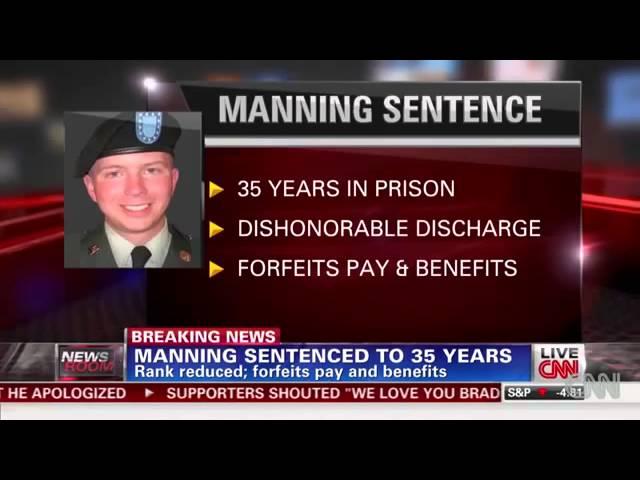 BRADLEY Manning sentenced to 35 years in prison for leak