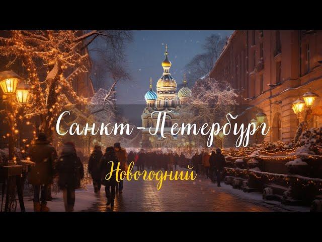 NEW YEAR SAINT PETERSBURG 2022 A walk through the snow-covered city (4K)