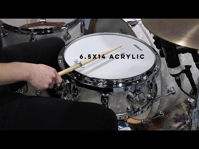 dialtune drums shell comparison - maple, acrylic, brass, and bell bronze