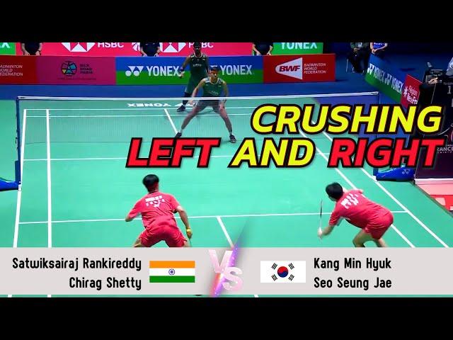 CRUSHING LEFT AND RIGHT | Satwiksairaj Rankireddy/Chirag Shetty VS Kang Min Hyuk/Seo Seung Jae