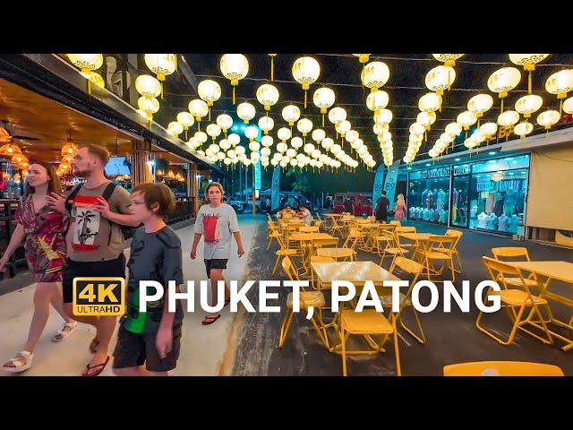 Patong Beach Night Walking Tour 4K HDR | Phuket, Thailand