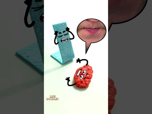 Life Doodles | Bubble gum 🫧 #lifedoodles #doodle #shorts