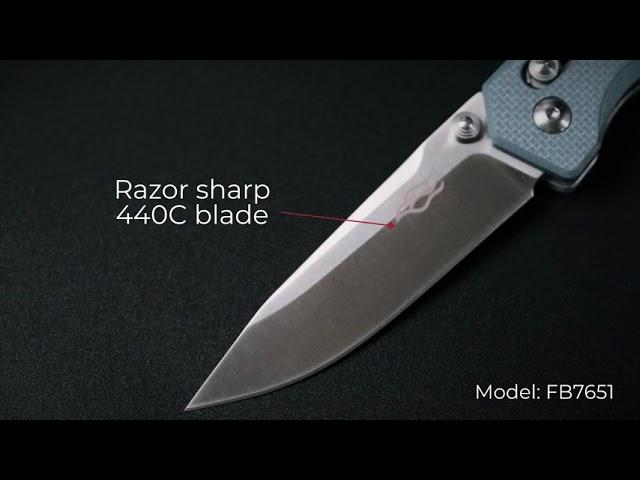 Firebird Ganzo FB7651 GR Pocket Folding Knife 440C Stainless Steel Blade G10 Anti Slip Ha