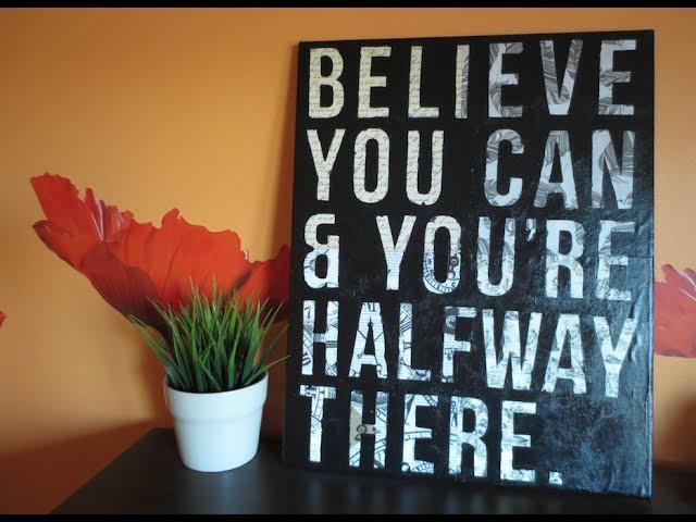 DIY: Easy Canvas Art - Custom Quote on Canvas (Room Decor)