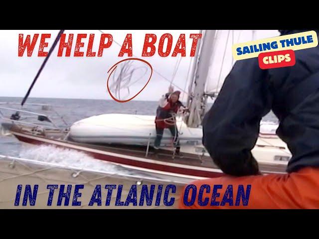 Yacht in need of help in the Atlantic Ocean