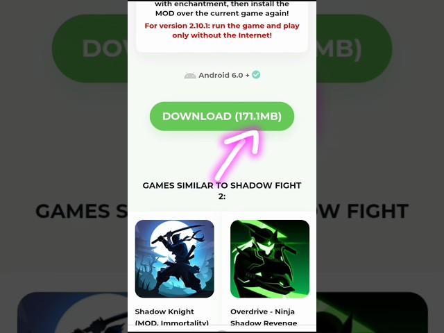 How to download shadow fight 2 mod apk||#shadow #brawlhalla #edit #sf2mod apk#edit #gaming