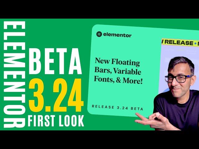 First Look - Elementor Beta 3.24 !