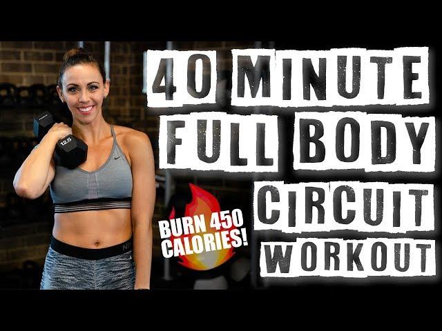 40 Minute Full Body Circuit Workout Burn 450 Calories!