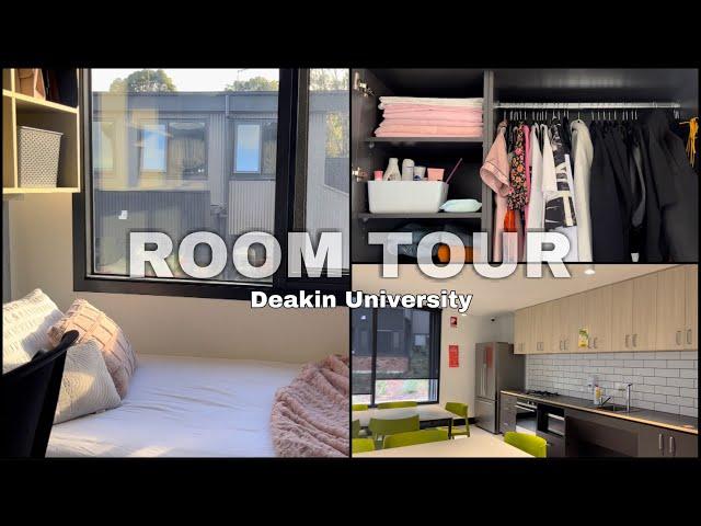 OFFICIAL ROOM TOUR|DEAKIN UNIVERSITY,GEELONG CAMPUS AUSTRALIA|white and minimalistic theme ft AMBER