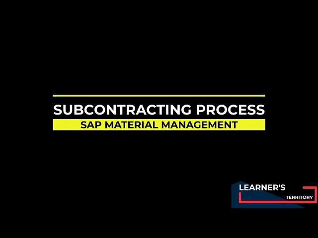 Subcontracting Process in SAP MM with Accounting Entries | SAP MM Course