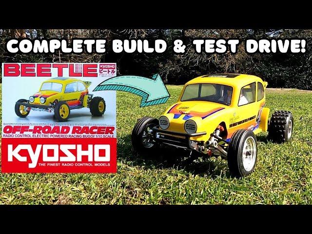 Kyosho Beetle Complete Build & Test Drive!  Brushless VW Beetle Buggy RC Car Kit.