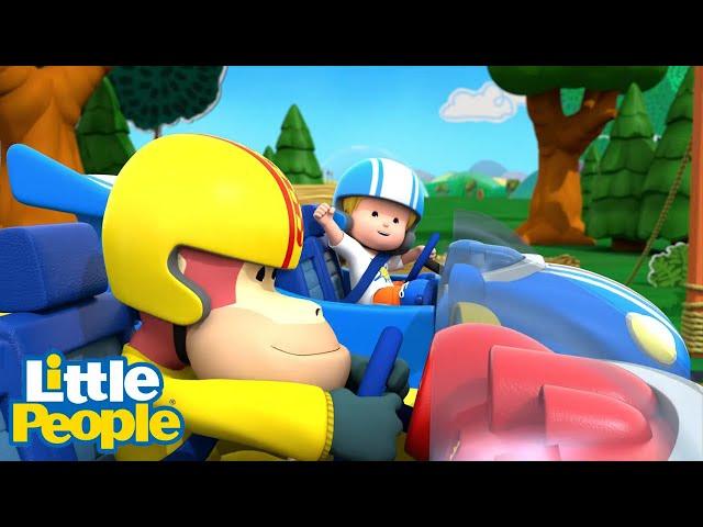 Little People | Incredible Car Race! ️ Who Will Win? | 1 Hour Cartoons | Little People Fisher Price