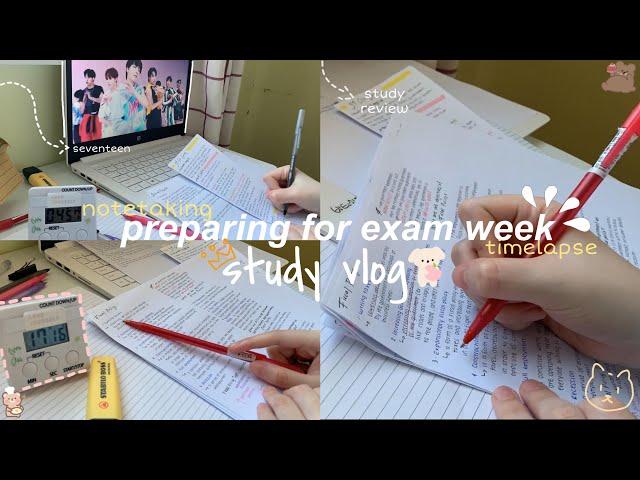 eng) study vlog  preparing for exam week + review with me  (Philippines )