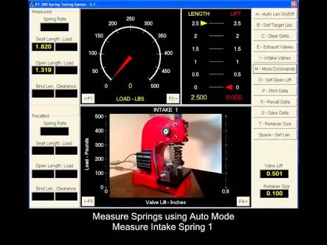 Demonstration of the PT-200 PC Valve Spring Tester and Checker