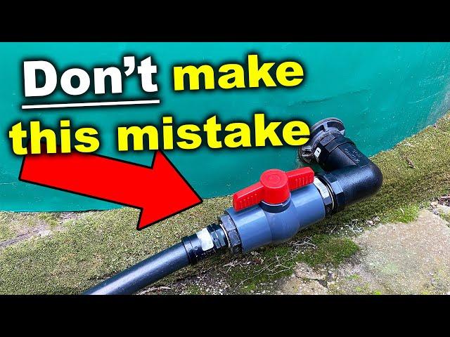 How to install a Water Tank valve (Rainwater harvesting) - Burton Builds