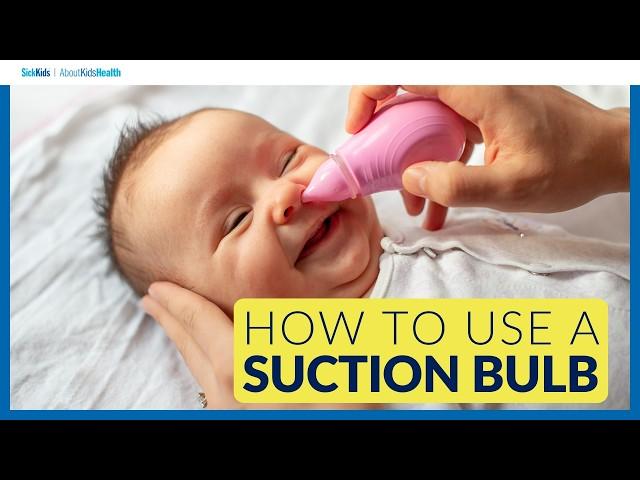 How to use a nasal aspirator or suction bulb/Poire aspirante ou mouche-bébé: mode d'emploi