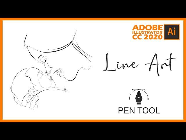 Create Line Art In Adobe Illustrator - One Line - [tuto]