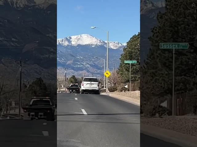 View from Colorado Springs #shorts #pikespeak #mountain #road #travel #visitcolorado #roadtrip #usa