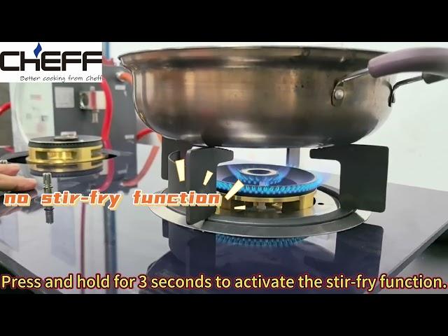 Gas stove new function with stir fry function