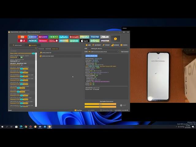 Samsung A03 SM 035F Spreadtrum Erase FRP Success By UnlockTool 2022 12 13 0