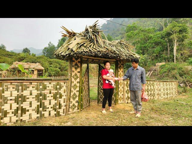 A Single Mother 14-Year-Old Build Complete The Farm Gate With Bamboo In 3 Days - Installed Door Lock