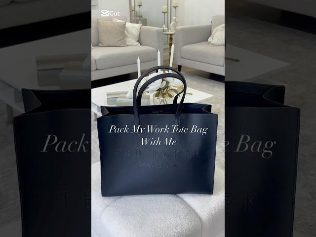 Come pack my work bag with me.  #whatsinmybag #totebag #asmr #organization #tedbaker #packwithme