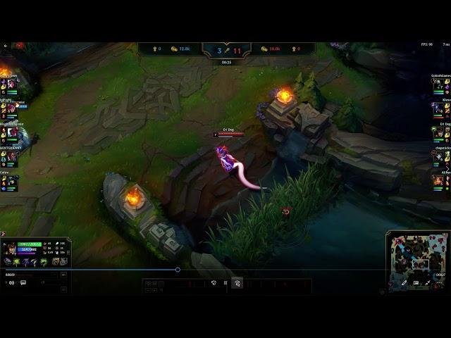 Diamond 1 Cassiopeia vs Diamond 2 Yone. 10 minutes of laning phase (RAW)