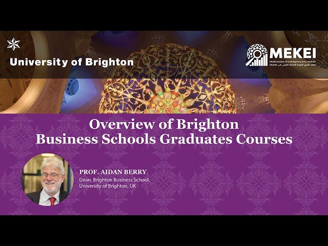 Overview of Brighton Business Schools Graduates Courses