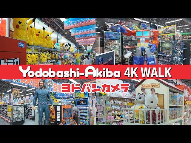 秋葉原 A Walk Through Yodobashi Akiba Every Floor: Spending a rainy day in Akihabara [4K 60fps ASMR]