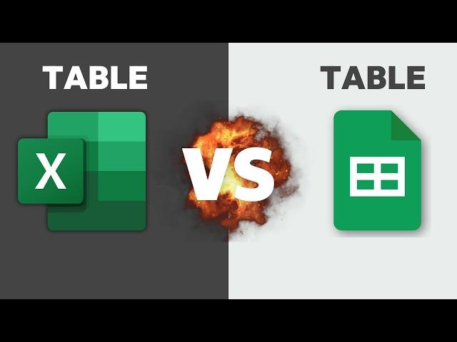 Microsoft Excel vs Google Sheets Tables [NEW for 2024]