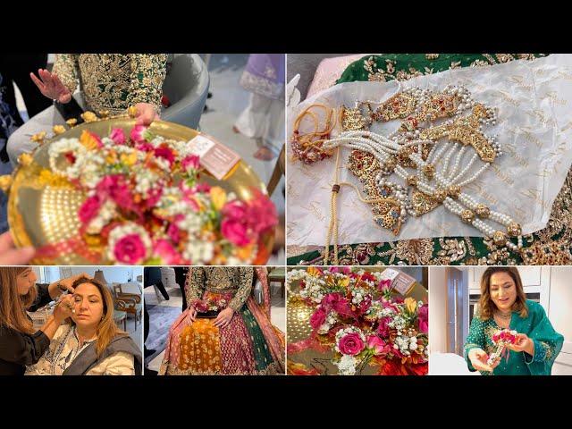 Beautician aye gher mujhey or beati ko teyare kurney || Mehndi ka aya jorda golden Zari sey