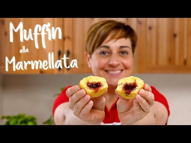 EASY JAM MUFFIN  easy recipe butter free home made by Benedetta