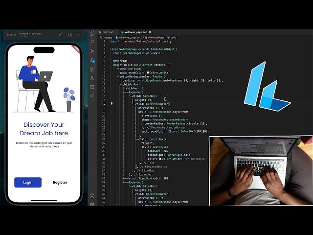 ASMR Programming   Login Page UI With Flutter   No Talking