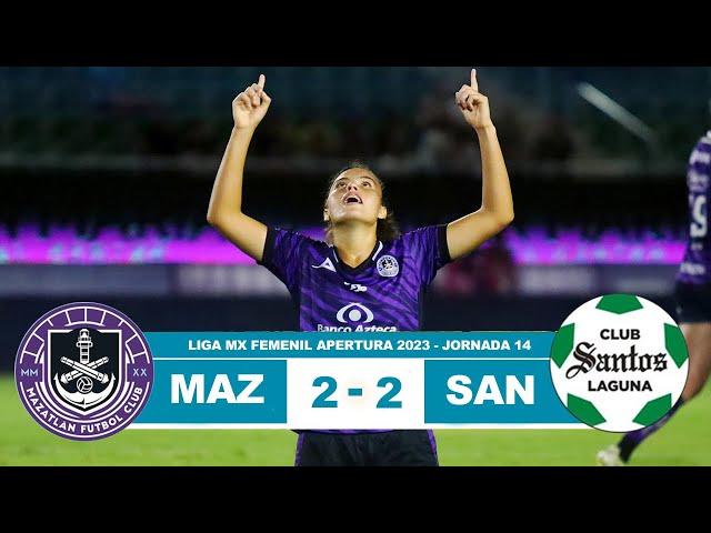 Mazatlan Femenil vs Santos Laguna 2-2 Resumen Goles 2023