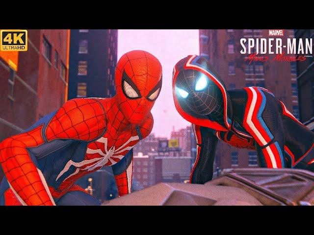 2099 Miles and Peter vs Rhino - Marvel's Spider-Man Miles Morales (4K 60FPS)