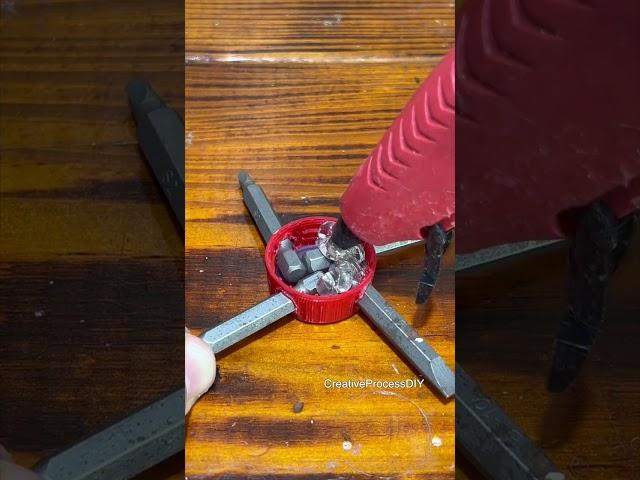 DIY Multi Bit Screwdriver with Bottle Cap #shorts
