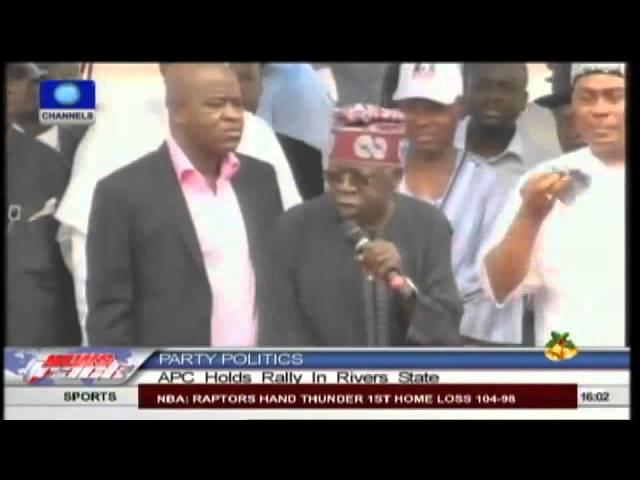Amaechi Hosts APC Rally, Akande, Tinubu, Buhari Present