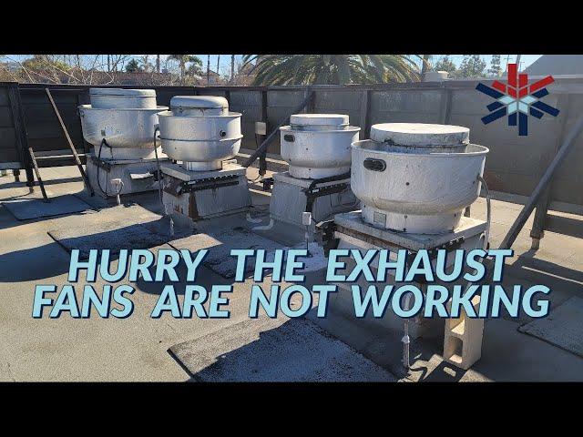 HURRY THE EXHAUST HOODS ARE NOT WORKING