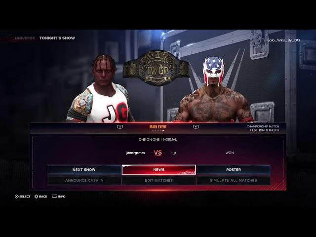 #SSW Jamar Games vs JP (Pancrase Sliders for WWE 2k24)