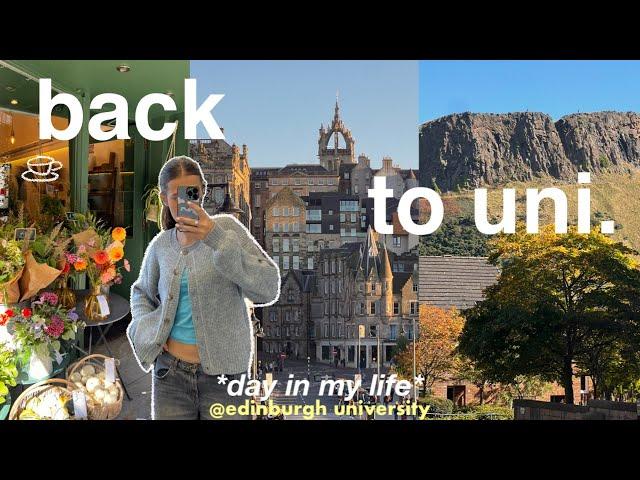 First Day of Uni VLOG lectures, grwm, edinburgh university