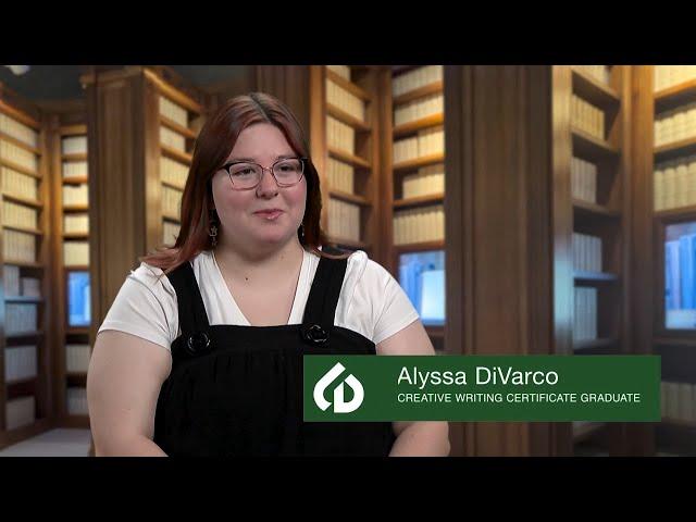 College of DuPage Creative Writing Certificate alum - Alyssa DiVarco