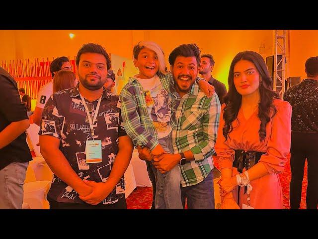 famous YouTubers Ducky bhai or Iqra Kanwal k sth YouTube event me bht enjoy kya || Ali gir gaya 