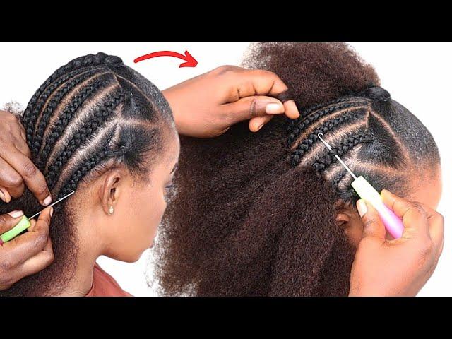 Natural Afro Kinky Crochet Hairstyle Using 100% Human Hair / Crochet Braids Ft QUEEN VIRGIN REMY