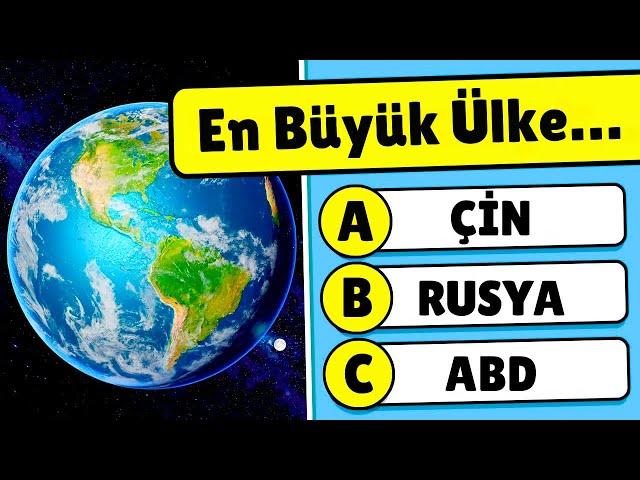 Coğrafya Bilgin Ne Kadar İyi?  Genel Kültür Bilgi Yarışması