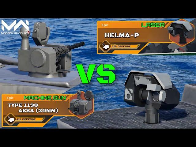 Type 1130 AESA VS HELMA-P | Laser VS Machine gun! | Epic Air Defense Comparison | Modern Warship