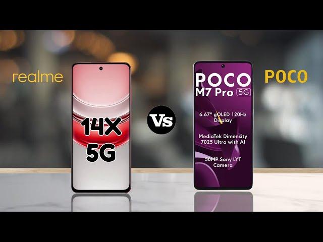 Realme 14X 5G Vs Poco M7 Pro 5G | Full Comparison | SB Tech