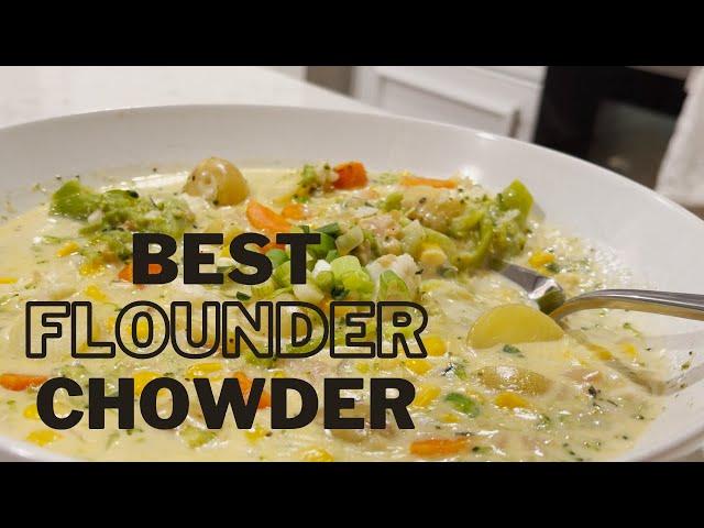 ONE FISH Catch and Cook! (FLOUNDER CHOWDER!)