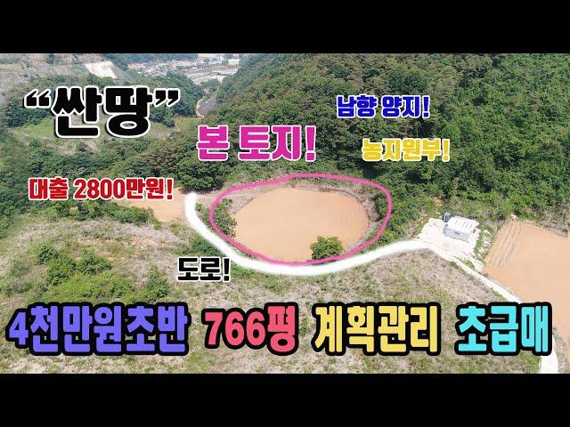 주말농장 급매 남향 양지 대출2800만원 4천만원초반 2532㎡ 766평 계획관리 농지원부 만들기 차량 진입 가능 농막 좋기 충북 단양군 매포읍 우덕리 토지 매매 단양부동산 급매