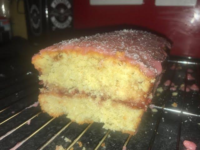 Raspberry and coconut loaf cake